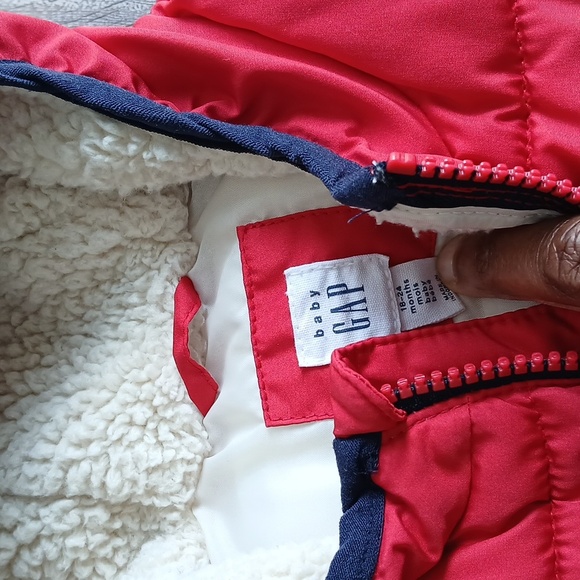 Baby GAP Full Zip Teddy Jacket Size 18 to 24 Months Unisex - Picture 4 of 5
